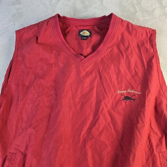 Vintage Tommy Bahama Mens Pullover Golf Vest Jacket Red Sz XL - Picture 3 of 9